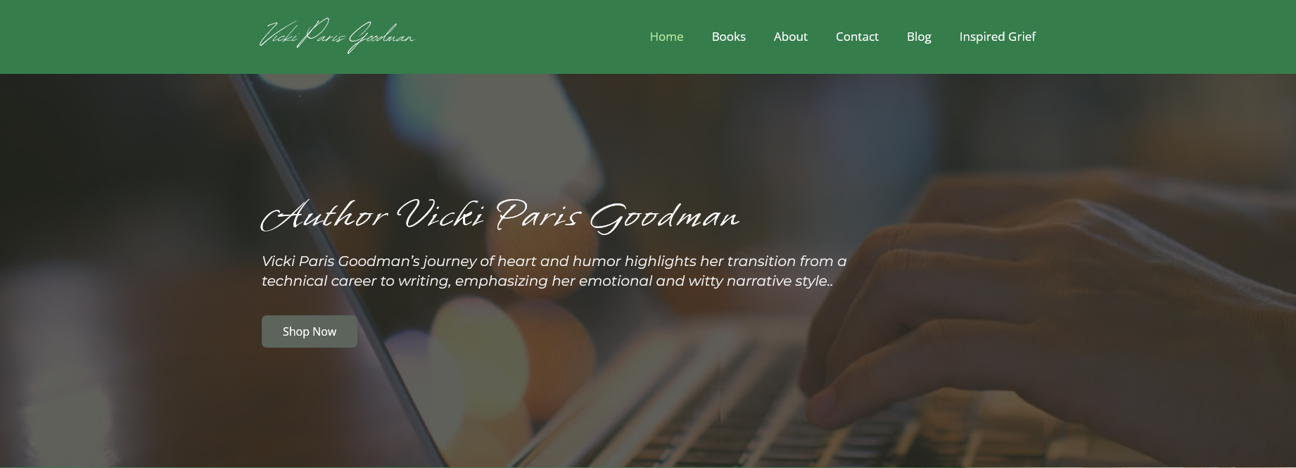 <p><strong>Vicki Paris Goodman</strong></p>
<p><span data-sheets-root="1">Transforming grief into hope through heartfelt storytelling</span></p>
